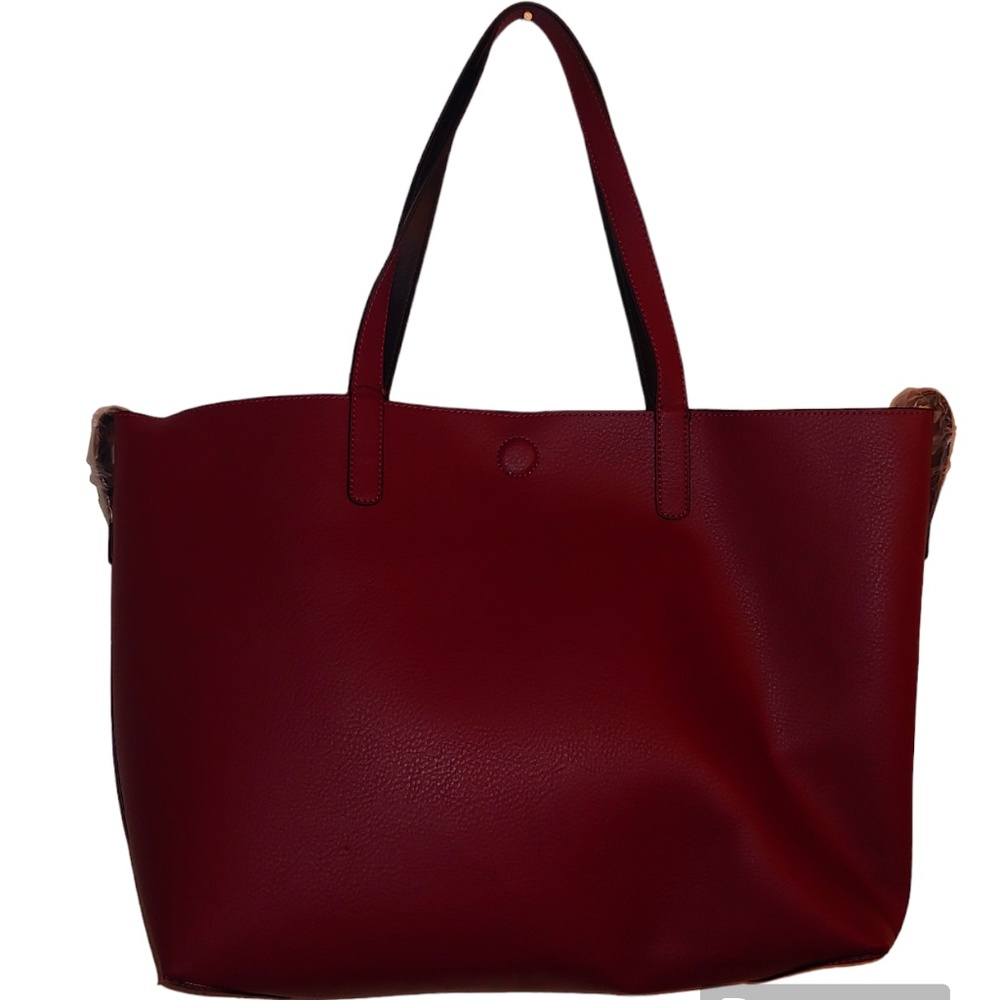 Large reversible tote handbag